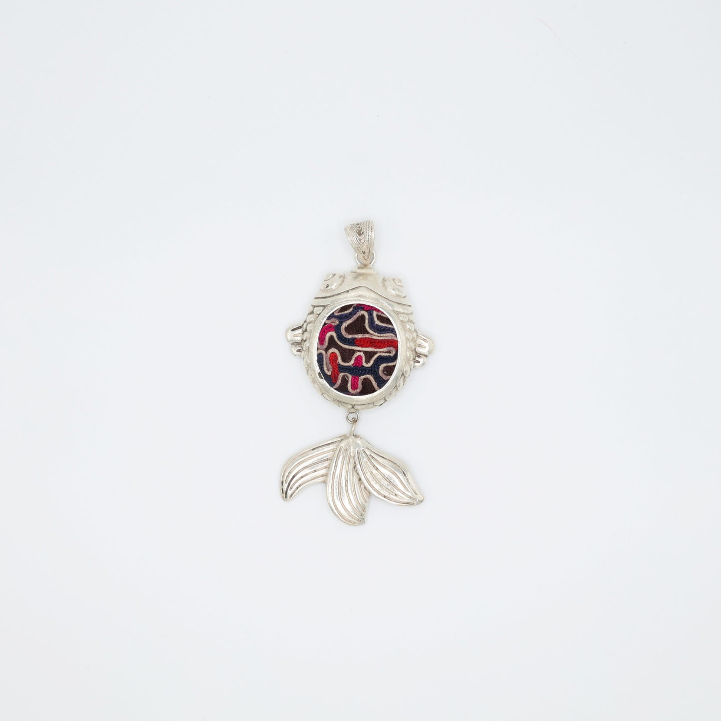 Embroidery Goldfish Pendant