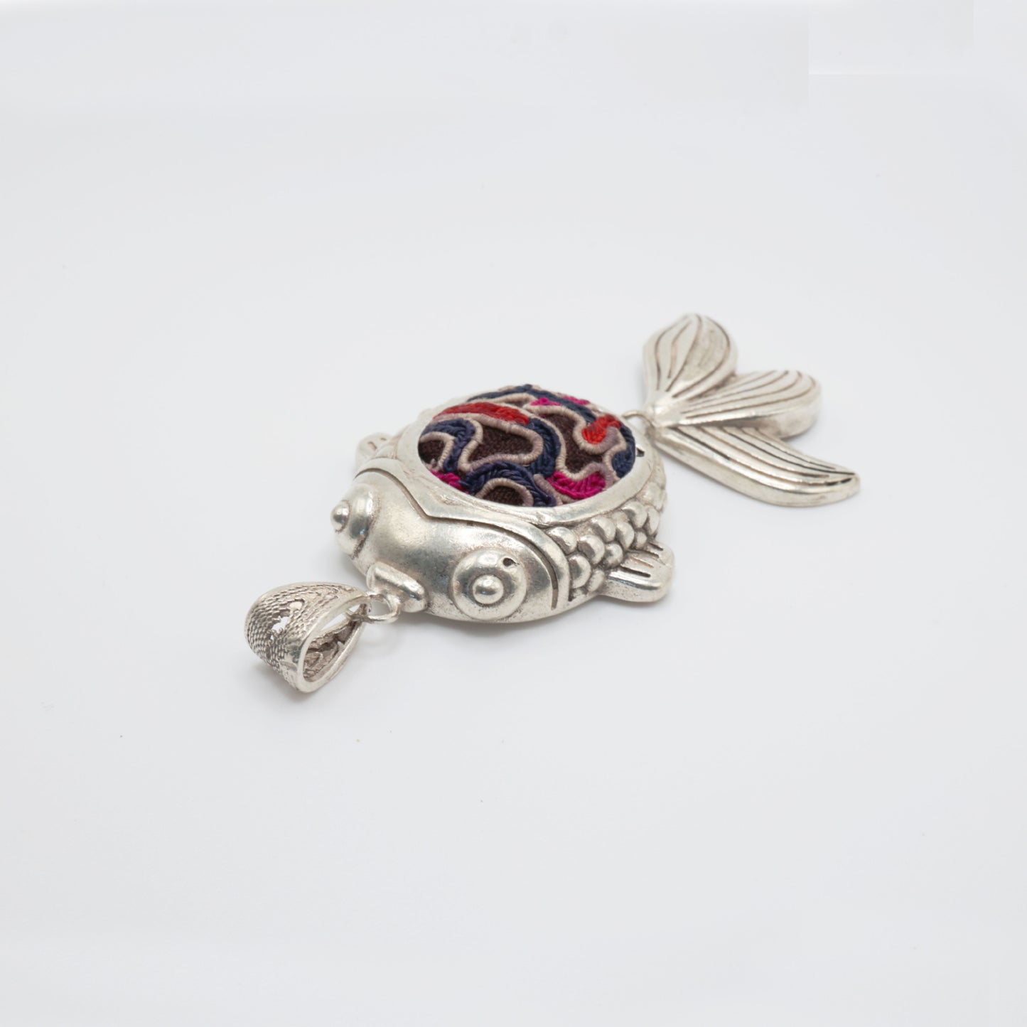 Embroidery Goldfish Pendant