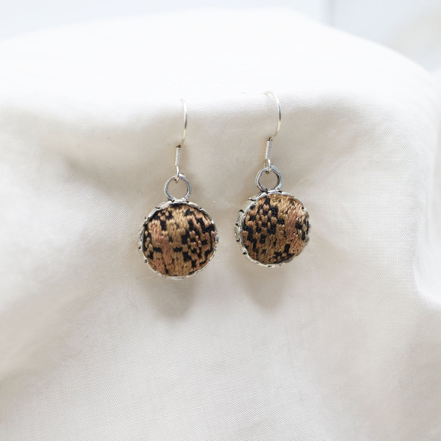 Embroidery Ball Earrings