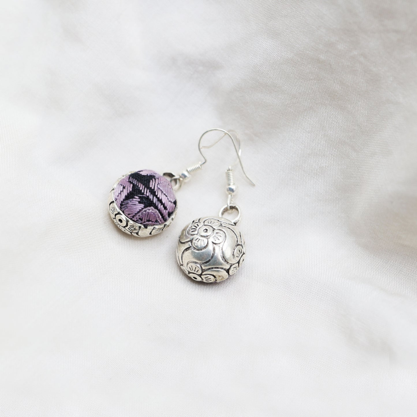 Embroidery Ball Earrings