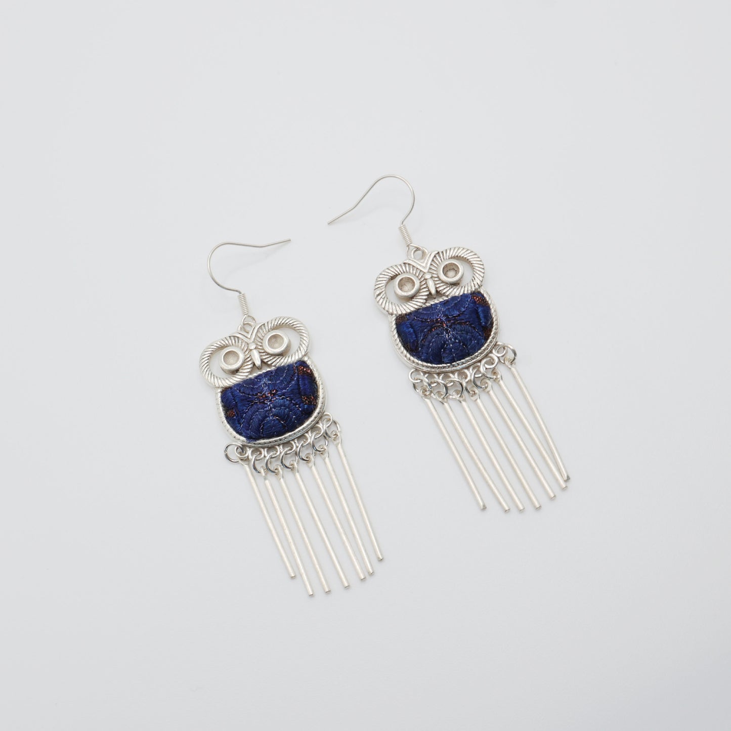 Embroidery Owl Earrings
