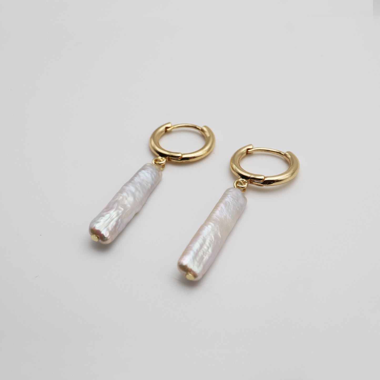 Rectangle Baroque Hoop Earring