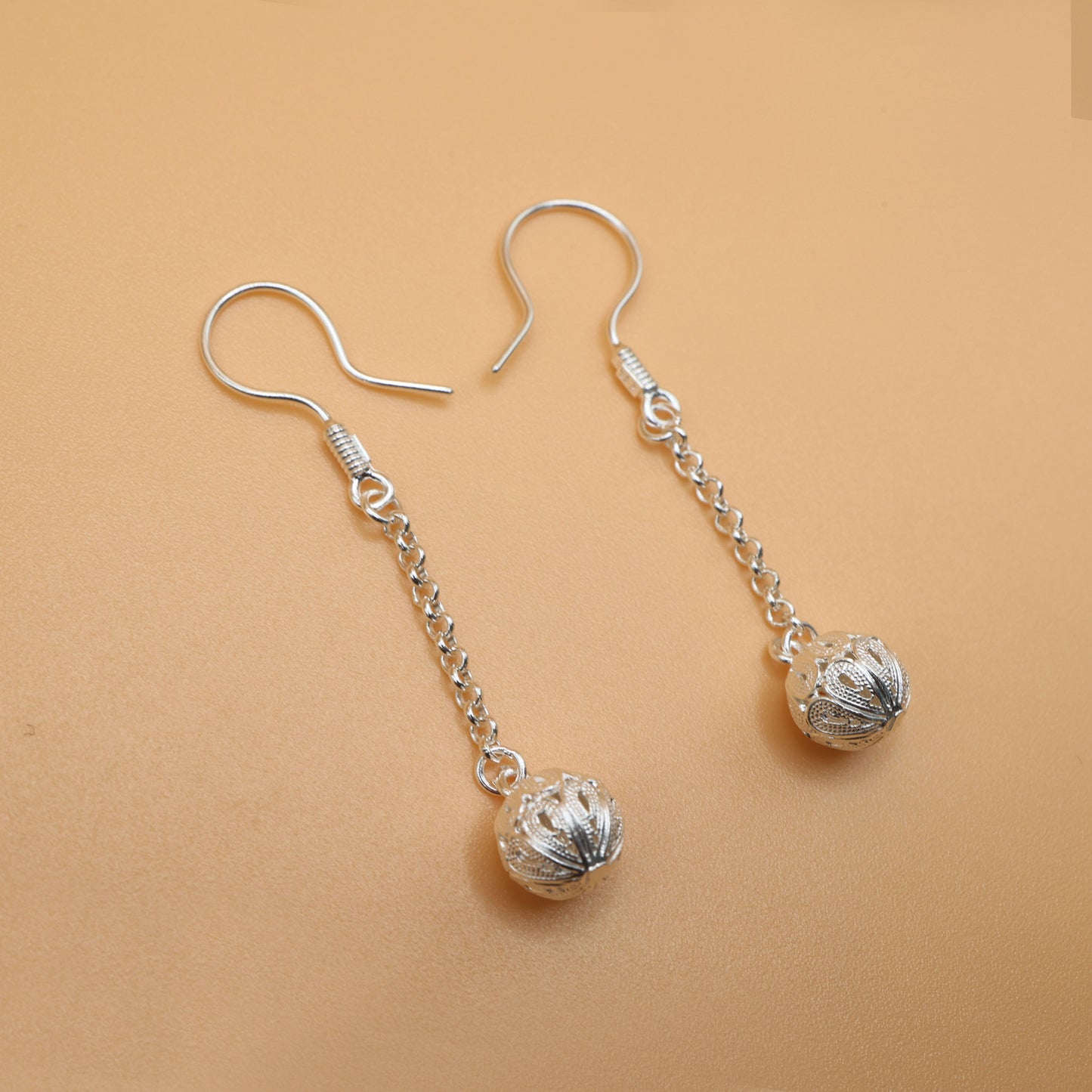 Flower Ball Earring