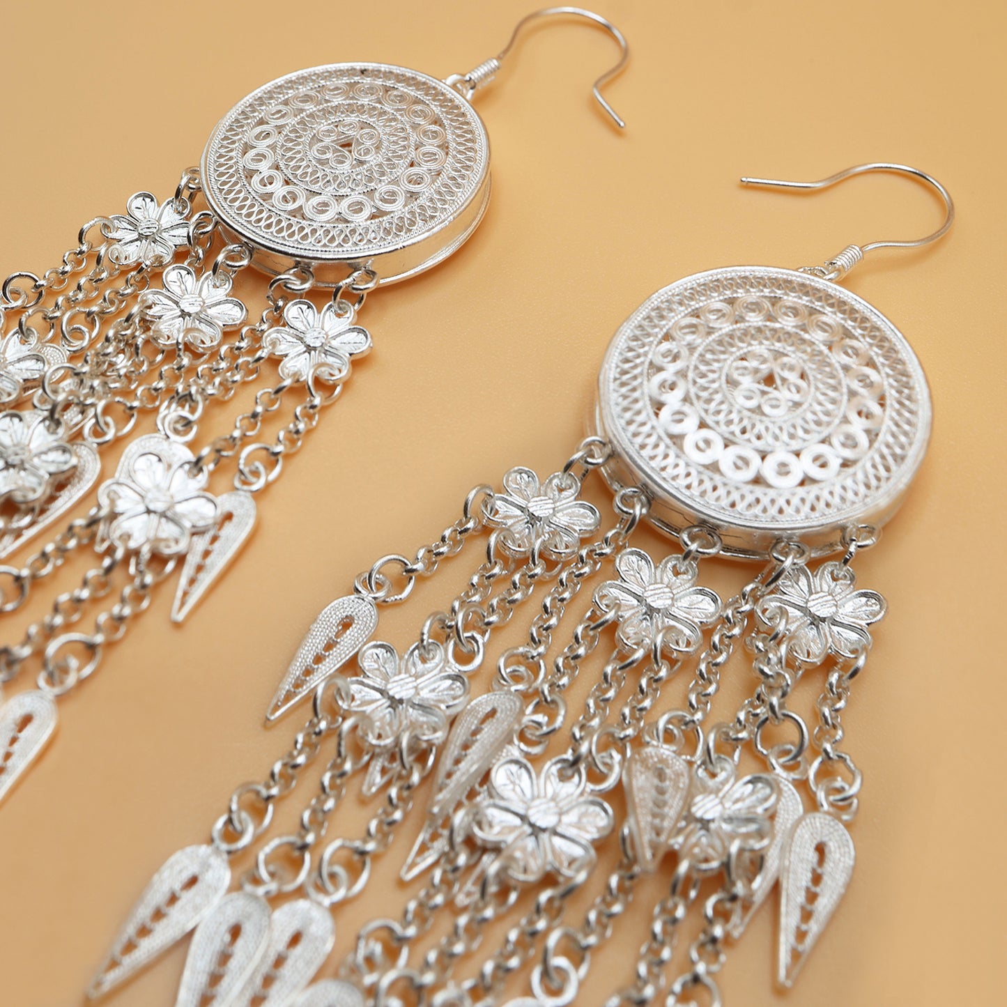 Butterfly With Sun Drum Earring